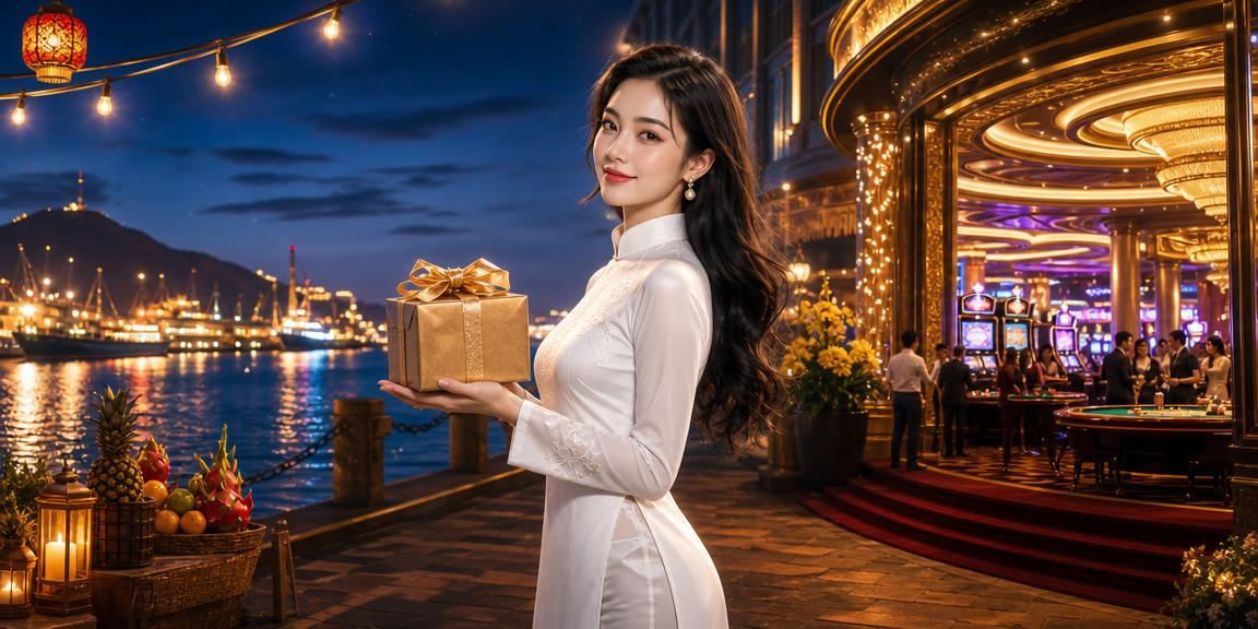 Người phụ nữ mặc áo dài chơi bài tại Sài Gòn trong không khí lễ hội