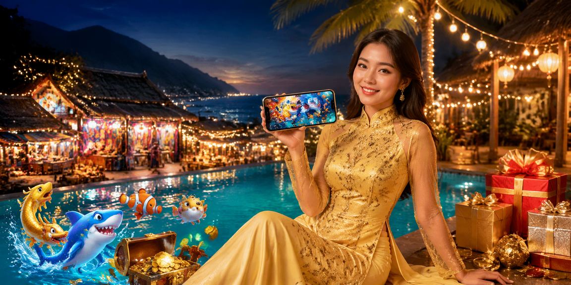 Người chơi tại Sa Pa mặc áo dài trải nghiệm game bắn cá trên điện thoại